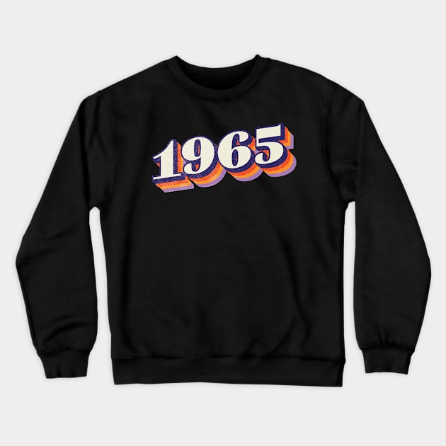1965 Birthday Year Crewneck Sweatshirt by Vin Zzep